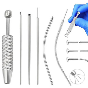 Strumento per la Rimozione di Gioielli da Piercing, Pinza per Palline, Attrezzo per Orecchini a Perno Piatto, Kit per Piercing, Strumenti per la Raccolta di Piccoli Oggetti - Product Image 4