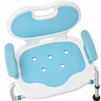 Tabouret de bain médical pliable, siège de douche réglable en hauteur