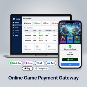 Système de passerelle de paiement avec intégration <span class=keywords><strong>API</strong></span> Cash App, Chime, Apple Pay, Google Pay pour les paiements de jeux en ligne - Product Image 1