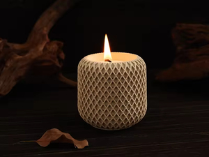 Y065 Molde de silicona DIY para resina epoxi y velas de cera, con diseño de malla irregular, para macetas - Product Image 3