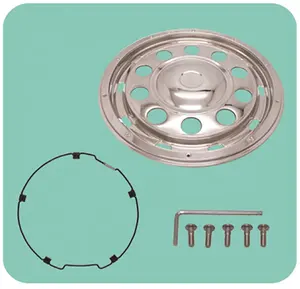 Couvre-roue en acier inoxydable 22.5 de 304 pouces avec 10 écrous de cosse fermés