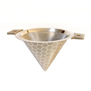 <span class=keywords><strong>Filtre</strong></span> à café pour pour-over, écologique, en acier inoxydable 304 perforé, style américain, portable, avec poignée de suspension - Product Image 5