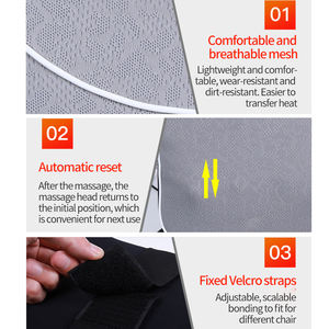 Ringan 3D Shiatsu bergetar memijat pemanas ABS + PU kulit warna dapat disesuaikan bantal pijat seluruh tubuh leher dukungan punggung - Product Image 5