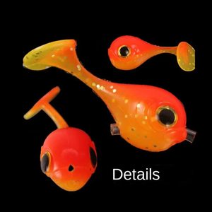 เหยื่อปลอมแบบนิ่มสองสีหางรูปตัว T ขนาดใหญ่ มี<span class=keywords><strong>ตา</strong></span> 45 มม. 3 กรัม ทำจาก PVC สำหรับตก<span class=keywords><strong>ปลา</strong></span>แบสและ<span class=keywords><strong>ปลา</strong></span>แมนดาริน - Product Image 5