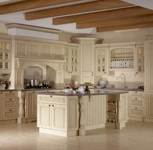 कनाडा शैली लाल ओक घुटा हुआ अनुकूलित रसोई डिजाइन ठोस लकड़ी रसोई कैबिनेट - Product Image 2