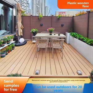 Modern Second Generation Anti-Corrosion Outdoor <strong>Decking</strong> Click Plastic Wood Material for Balcony Garden Terrace Anti-Slip - Product Image 3