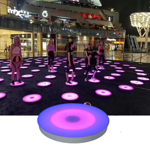 Piste de <span class=keywords><strong>danse</strong></span> interactive LED sensible à la pression pour jeux actifs, salle de jeux de parc à thème, contrôle DMX512, 16 couleurs, IP65, pour boîte de nuit - Product Image 1