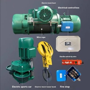 Vente chaude 0.5 tonnes treuil de palan à câble métallique électrique nouvelle grue électrique en métal monophasé Construction industries minières 10ton - Product Image 4