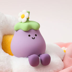 Nouveau design vente en gros Offre Spéciale silicone veilleuse <span class=keywords><strong>dessin</strong></span> animé lampe végétale <span class=keywords><strong>Kawaii</strong></span> aubergine rechargeable LED lampe de nuit pour les enfants - Product Image 5