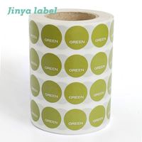 Rouleau d'étiquette de fruit en papier plastique imperméable avec impression personnalisée autocollant d'étiquette de logo de cercle coloré