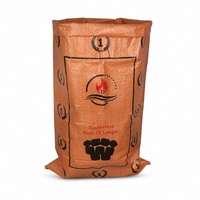 Sac tissé en PP robuste en polypropylène pour emballage de charbon de bois, imprimé sur mesure pour briquettes, vente en gros