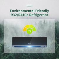 Climatiseur monosplit noir OEM à économie d'énergie, classe A, refroidissement et chauffage, réfrigérant Gree R454B, fréquence variable pour usage domestique
