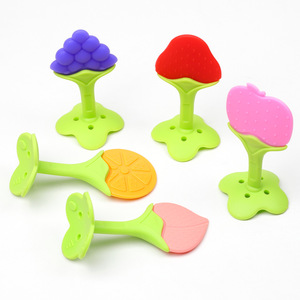 BPA miễn phí vui vẻ trái cây bé Silicone góc Teether mềm số lượng lớn bé mọc răng đồ chơi - Product Image 2