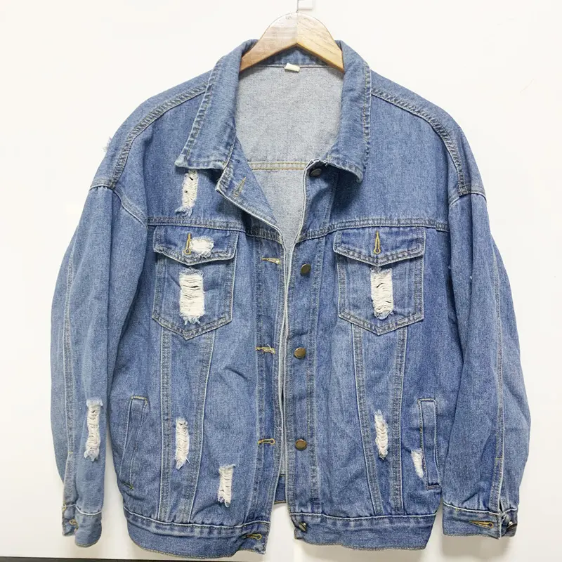 Veste en jean pour hommes et femmes,, vêtements mixtes de qualité supérieure, vêtements deuxième main