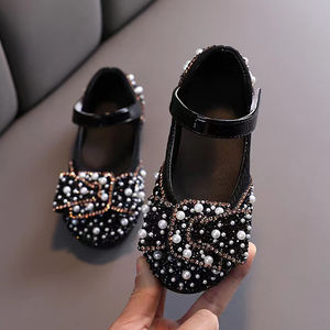 Scarpe da principessa con suola morbida <span class=keywords><strong>per</strong></span> bambine bambina Ballerina con fiocco autunno <span class=keywords><strong>per</strong></span> bambini scarpe in pelle <span class=keywords><strong>per</strong></span> danza festa di nozze - Product Image 4