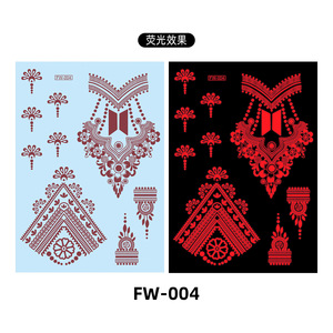 สติกเกอร์สัก<span class=keywords><strong>ลาย</strong></span>ชั่วคราวแบบเรืองแสง <span class=keywords><strong>ลาย</strong></span><span class=keywords><strong>สัก</strong></span>นีออนสำหรับร่างกายและใบหน้า <span class=keywords><strong>ลาย</strong></span>อินเดียเซ็กซี่ ดีไซน์ทันสมัย - Product Image 5