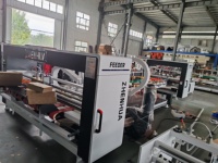 Machine plieuse-colleuse automatique à grande vitesse pour boîtes en carton, pour le pliage et le collage de carton ondulé de petite et grande taille