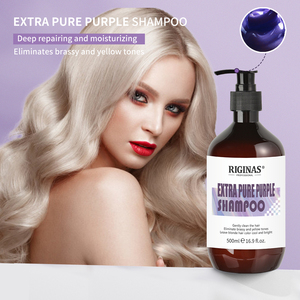 Shampooing capillaire argenté Riginas, dites adieu au jaune, 500 ml, shampooing violet, marque privée pour salon - Product Image 4