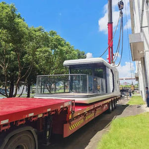 현대 우주 테마 태양열 구동 친환경 아연 도금 스틸 캡슐 하우스 호텔 비행선 포드 마이크로 선박 비행기 리조트 - Product Image 3