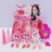 Gloss à lèvres MAGIC Plush Bunny Shiny, style porte-clés, hydratant, longue tenue, waterproof, non décolorant