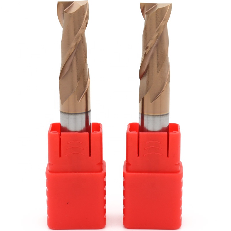 Брелок, вольфрамная сталь покрытие конец фрезы от производителя 2 флейты карбида Концевая фреза HRC55