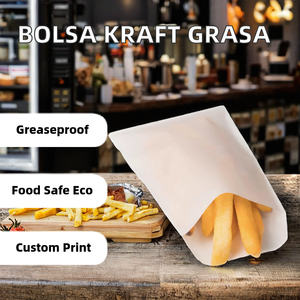 Personalized Greaseproof Paper <b>Bag</b> for <b>Cookies</b> Recyclable Food Grade Kraft White Paper Hopewell Brand From China - Product Image 2