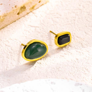 Juego de Joyería de <span class=keywords><strong>Moda</strong></span> con Aretes y Colgante de Circonita, Chapado en Oro de 18k, Acero Inoxidable Antideslustre, para Mujer - Product Image 4