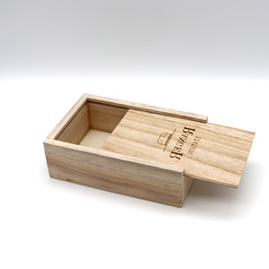 กล่องไม้ฝาเลื่อนพิมพ์โลโก้ตามสั่งสำหรับบรรจุของขวัญและบรรจุภัณฑ์ขายส่ง - Product Image 2