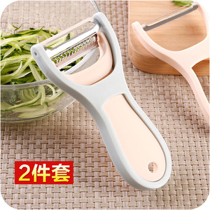 Multi Function Peeler Set 2 Pieces <b>Fruit</b> And <b>Vegetable</b> Peeling <b>Tool</b> With Knife For Kitchen Use - Product Image 1