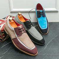 Sepatu pantofel kasual pria, kulit asli sepatu lancip gaya Oxford, sepatu Formal kulit asli, sepatu gaya jalan untuk pria