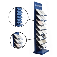 Benutzer definierte Keramik Edelstahl Marmor Stein Quarz Display Regal Granit Probe Boden stehend Keramik fliesen Display Rack
