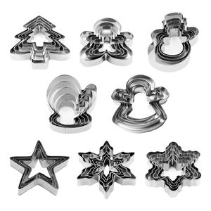 Emporte-pièce <span class=keywords><strong>en</strong></span> acier inoxydable pour biscuits <span class=keywords><strong>de</strong></span> Noël, forme <span class=keywords><strong>de</strong></span> dessin animé, outil à biscuits irrégulier, <span class=keywords><strong>bonhomme</strong></span> <span class=keywords><strong>de</strong></span> neige, pain d'épices, moule à gâteau - Product Image 2