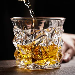 Schlussverkauf bohème-Becher kristallklarer Whiskyglasbecher mit Gravur dickes durchsichtiges Glas für Bar-Trinks
