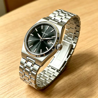 Montre de luxe en acier inoxydable Prx à quartz pour hommes avec affichage de la date étanche, styles sportifs et professionnels à la mode