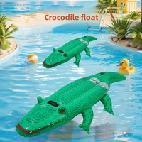 Bouée gonflable Crocodile pour la piscine et la plage – 203x114cm – Emballage haut de gamme – Idéale pour les fêtes aquatiques et les adultes