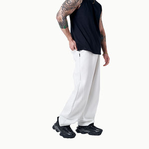 Pantalones de chándal casuales para <span class=keywords><strong>hombre</strong></span>, pantalones de Jersey de algodón con bolsillos elásticos en la cintura - Product Image 3