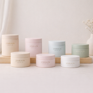 Customizable 50ml, 80ml, 100ml, 120ml, 150ml, 180ml, 200ml, 250ml, 300ml, 400ml, 500ml Round PET Skincare Packaging Cream Jars.
