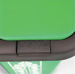 <span class=keywords><strong>Poubelle</strong></span> double 2-en-1 avec pédale et roues, 20L, en plastique HDPE écologique, portable, pour tri et recyclage, maison et cuisine - Product Image 4