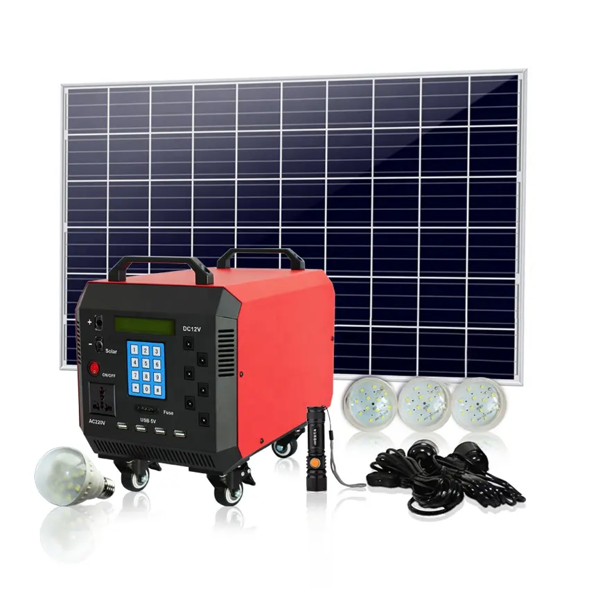 Energia Renovável offgrid solar Kit Portátil Plus 24 "DC TV Energia Solar sistema de iluminação kits com lâmpada cabo de carregamento