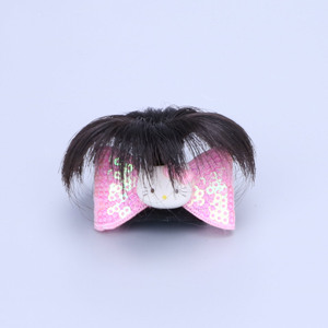 Pinza de <span class=keywords><strong>pelo</strong></span> BB con lazo para bebé, decoración a cuadros de Color sólido, bonita peluca para bebé, accesorios para el cabello con lazo para niñas y niños - Product Image 1
