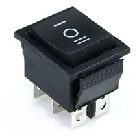 KCD4 6 Pin Preto Rocker Switch ON-OFF-ON Posição 3 16A 250VAC/ 20A 125VAC Redefinir Poder interruptor
