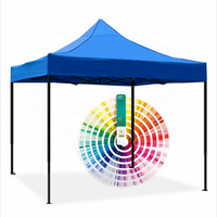 Tente de salon d'exposition extérieure 3x3m personnalisée avec logo publicitaire, imperméable, anti-UV, structure en acier thermolaqué
