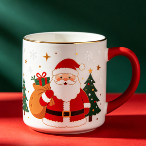 Taza de Café de Cerámica Navideña, Linda Taza de Porcelana Apta para Microondas con Diseño Navideño - Product Image 3
