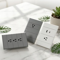 Interrupteurs et prises d'hôtel modulaires de type 118, design ultra fin moderne, panneau en plastique de haute qualité, norme américaine