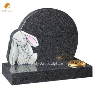 Lápidas Personalizadas de Gran Tamaño en Piedra Natural, Granito Negro y Mármol <span class=keywords><strong>para</strong></span> Bebés y Niños, Lápidas <span class=keywords><strong>para</strong></span> Tumbas de Conejos en el Jardín - Product Image 1