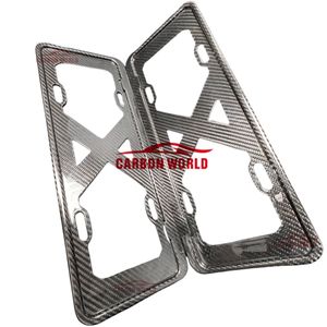 Cadre de plaque d'immatriculation de voiture en fibre de carbone personnalisation personnalisée Style sportif adapté à tous les modèles - Product Image 6