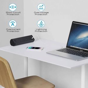 Enchufe de escritorio con USB-C de 4 vías, <span class=keywords><strong>regleta</strong></span> de escritorio con interruptor para Reino Unido, toma de corriente de escritorio con USB-C para Reino Unido con montaje por abrazadera - Product Image 5