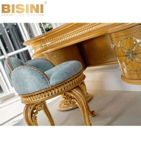 OEM Personnaliser Style Français Palais Royal Ensemble de Chambre à Coucher Principal Ensemble de Luxe Fabriqué à la Main en Bois Sculpté Roi Couronne Mariage Lit Double