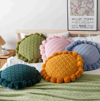 Ensemble de coussins brodés au design créatif en forme de tournesol en matériau PP pour la décoration de la maison, cadeau
