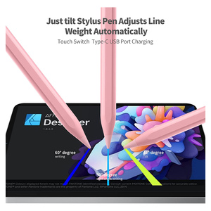 Aktiver pinker Tablet-Stylus mit Handballenerkennung, USB-C-Ladefunktion, magnetischer Befestigung und austauschbarer Spitze für Procreate, Goodnote und Zeichnungen - Product Image 3